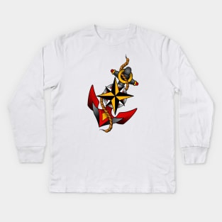 Anchor traditional tattoo Kids Long Sleeve T-Shirt